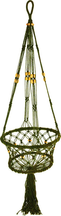 Macramé Hanging Flowerpot Holder Green Hanging Basket 110cm Tall