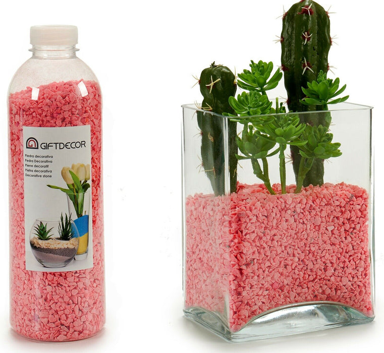 1.5 KG Decorative Crushed Stone Pink Colour Fish Tank Plants Arts & Crafts