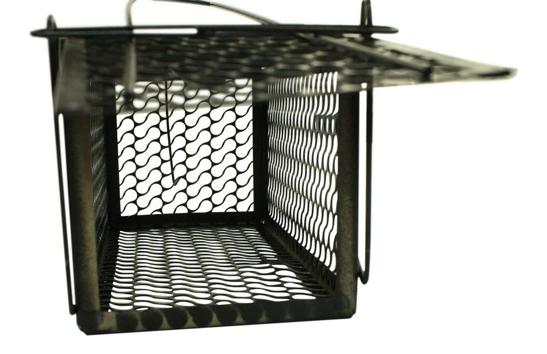 Rammento 24cm Humane Rat Trap, Black | Metal Spring Loaded Bait Box for Rodents