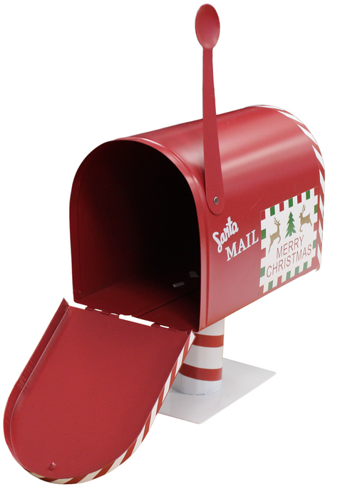 Rammento 28cm Santa Mailbox/Post Box Vintage Freestanding Christmas Decoration