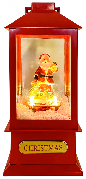 Musical Christmas Lantern With 8 Festive Tunes LED Light Up Santa Xmas Ornament