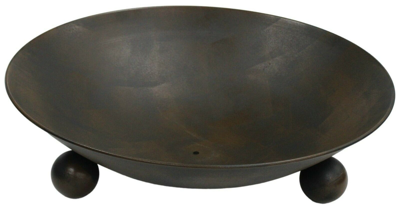 Rammento 57cm Diameter Cast Iron Fire Pit | Large Wood-Burning Metal Fire Bowl