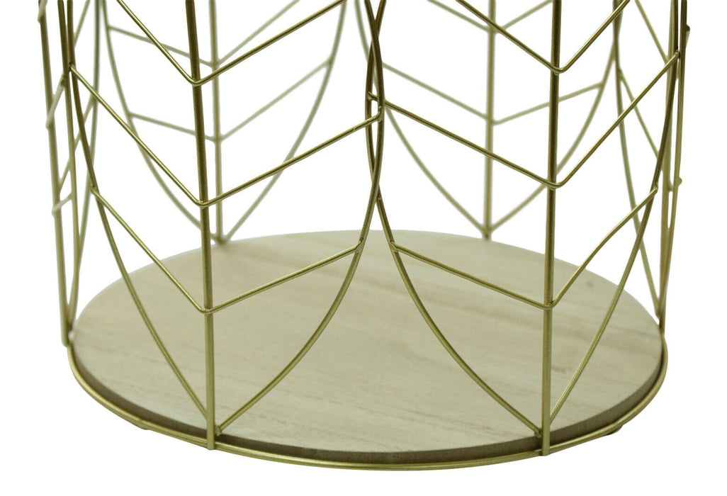 25.5cm Storage Basket Hema Metal Leaf Design Laundry Basket Magazine Stand