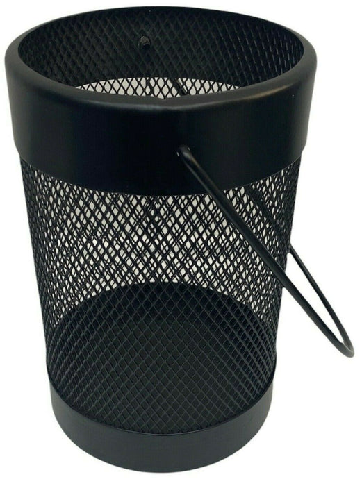 Black Mesh Lantern Metal Wired Pillar LED Candle Hanging Lantern Indoor outdoor