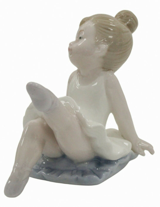 Little Girl Figurine - Young Child Ballerina Decorative Porcelain Shelf Ornament