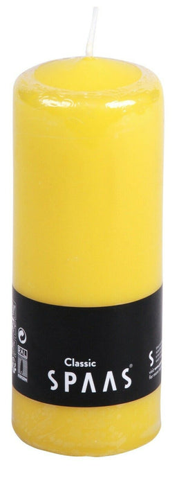 SPAAS 45 Hour Pillar Candle Cylinder Candle Yellow Candle 15cm Tall Candle