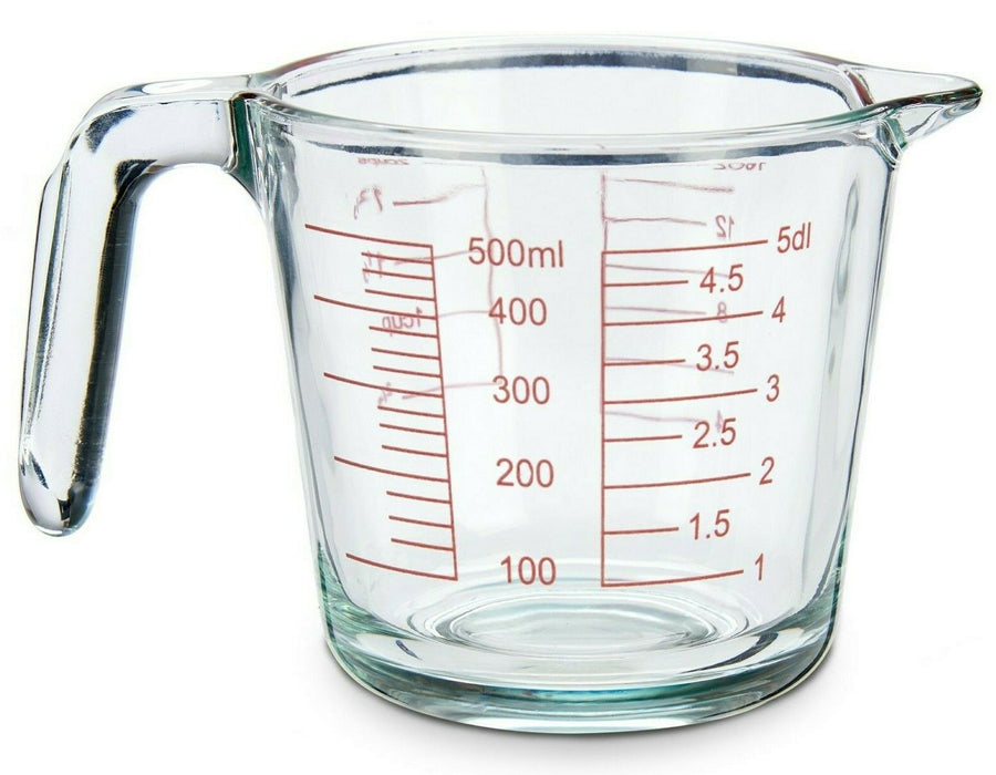 500ml Glass Measuring Jug Measuring Cups Kitchen Utensil With Handle and Spout