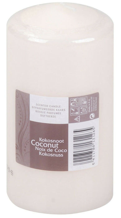 SPAAS 60 Hour Pillar Candle Scented Ivory Coconut 13cm Tall