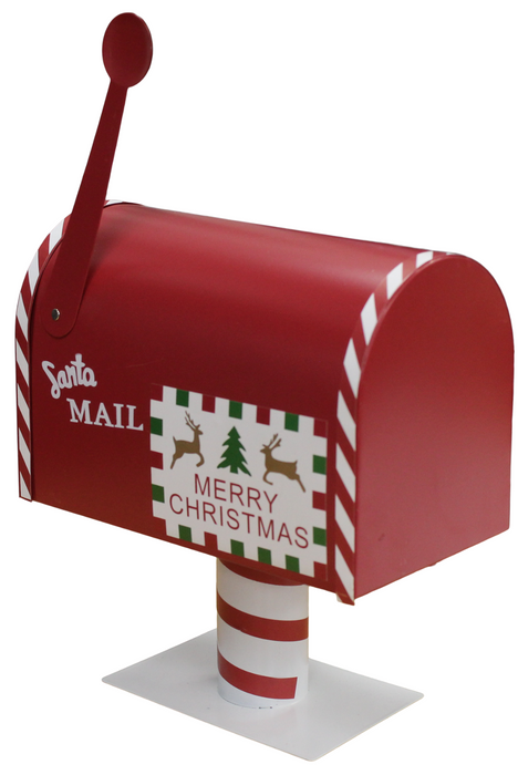 Rammento 28cm Santa Mailbox/Post Box Vintage Freestanding Christmas Decoration