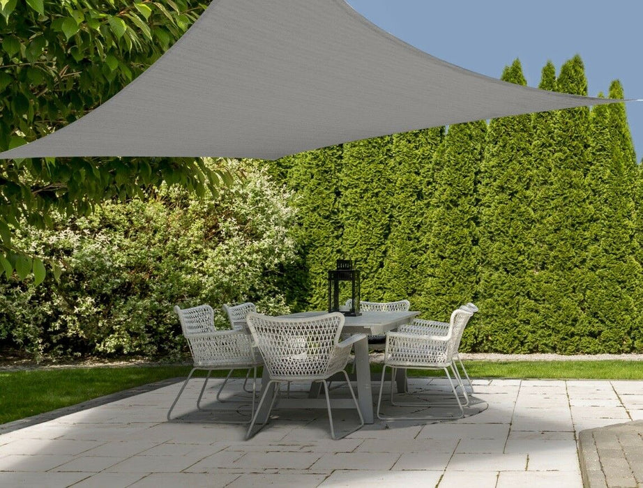 Rammento 3.3m Sun Canopy for Garden, Grey Polyester Patio Pagoda/Marquee Shelter