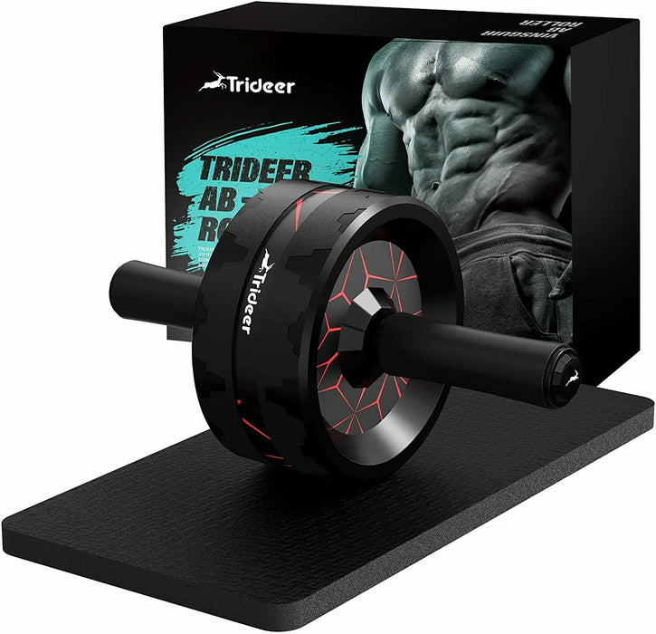 Trideer Ab Roller Home Gym Equipment Exercise Abdominal Wheel Trainer & Knee Mat