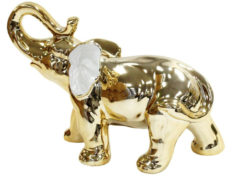 Straits Collection Gold Natural World Elephant Figurine Standing Elephant