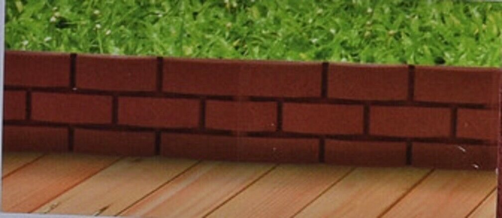 1.5 M Flower Bed Garden Border Grass Lawn Edge Fence Waterproof Brick Effect
