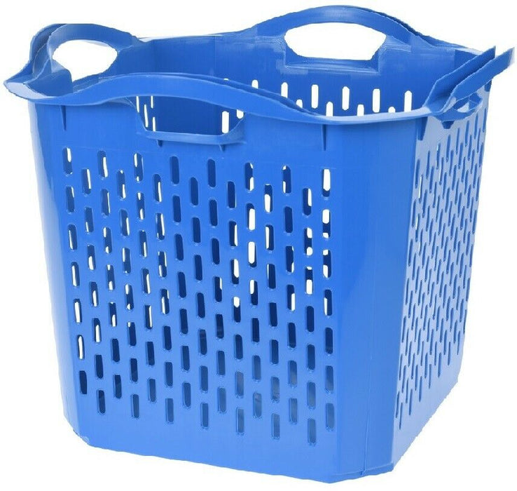 Square Large Deep Laundry Basket Washing Clothes Basket Stackable Bright Colours