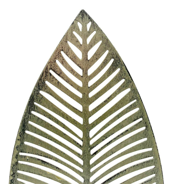 Metal Feather Sculpture Large Gold Brushed Modern Desk Office Lounge Ornament