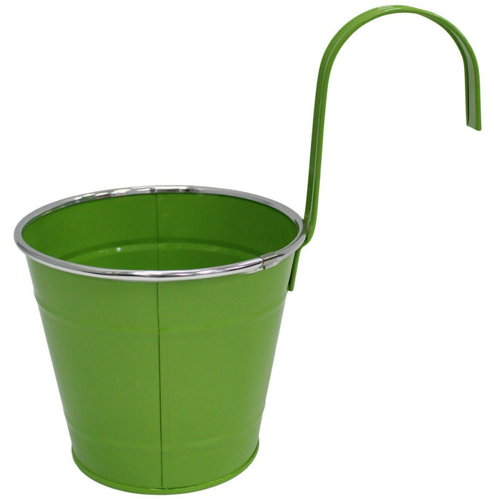 Metal Hanging Baskets Plant Pots 14cm In Bright Colour