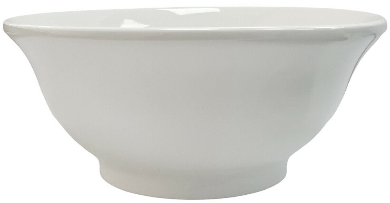 White Porcelain Salad Bowl 1.15 Litre Large Soup Bowl Tableware Serving Dish