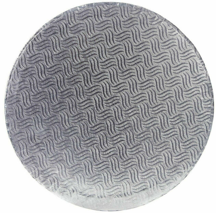 Round Cake Boards Set of 12 Silver Cardboard Premium Quality 14" Cake Drums