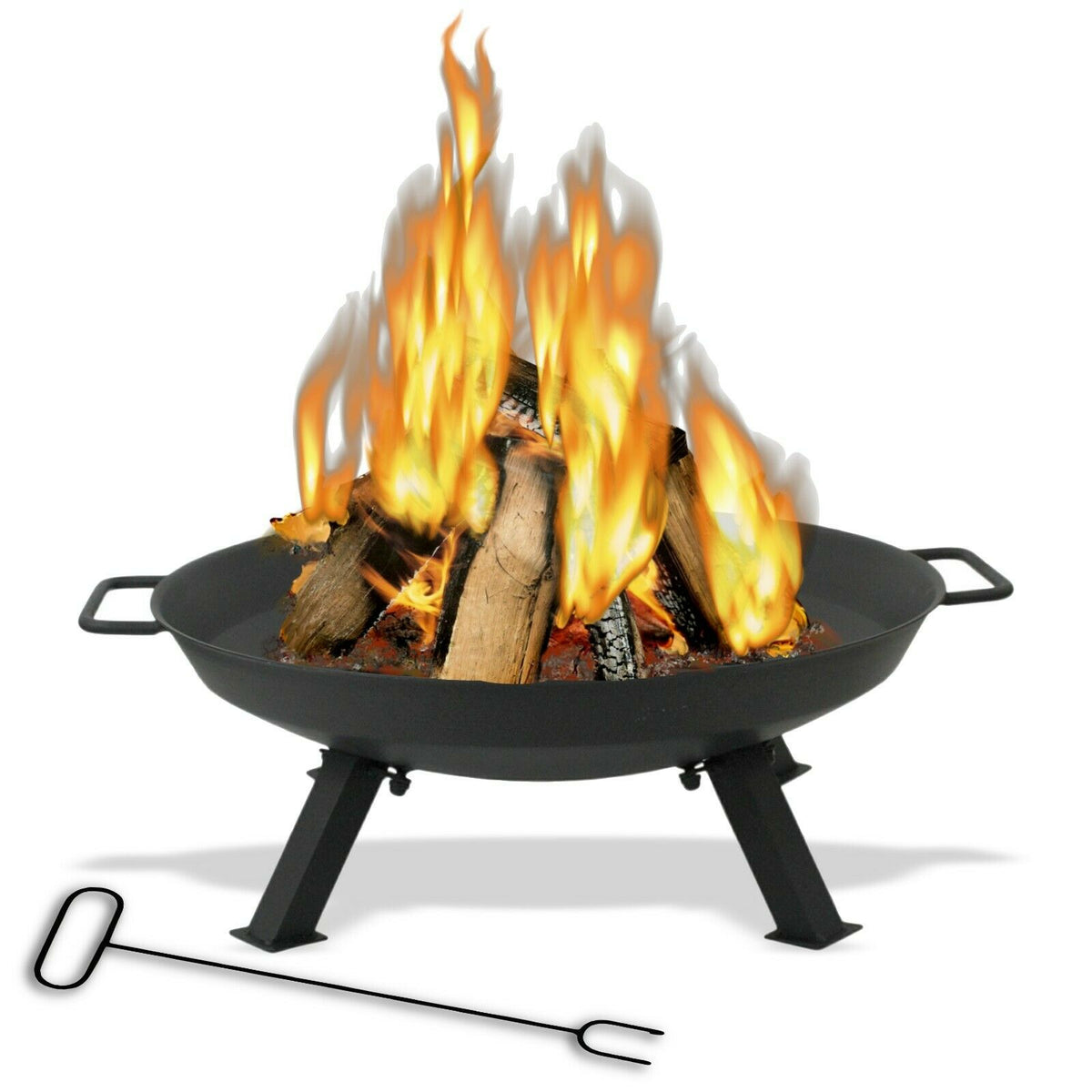 Fire Pit Bowl Round Patio Fire EXTRA LARGE Outdoor Fire Pit 56cm Cast — Cheerful Bargains Ltd