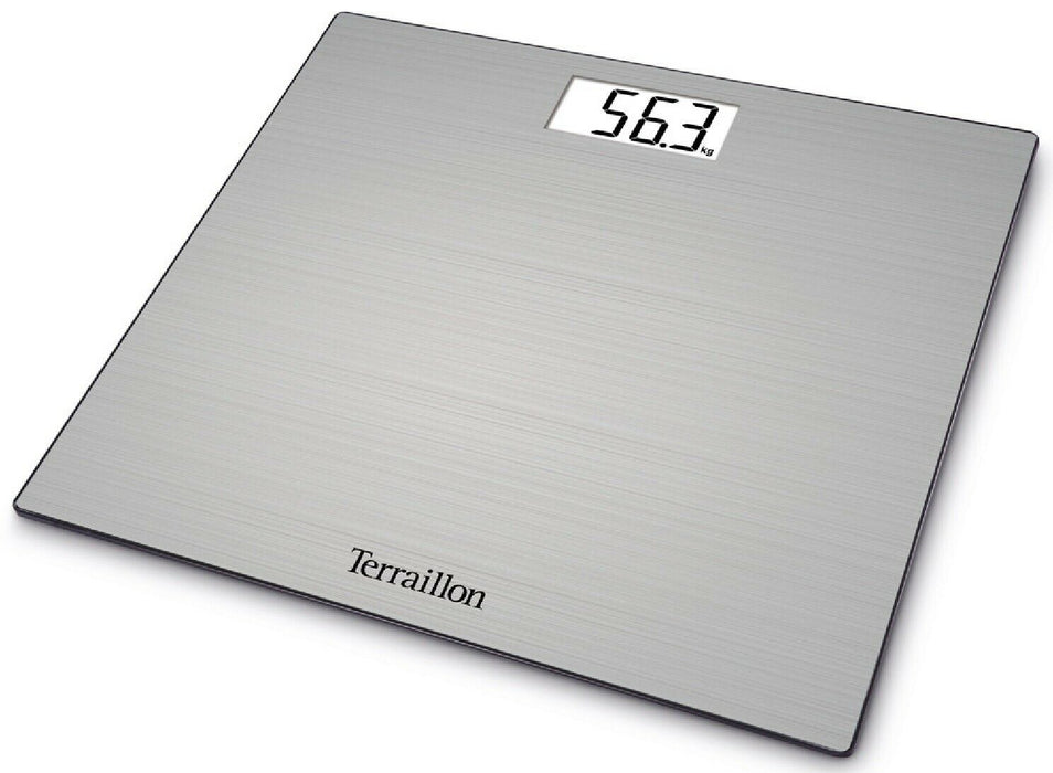 Terraillion Slim Digital Bathroom Scales Glass & Stainless Steel Compact 180KG
