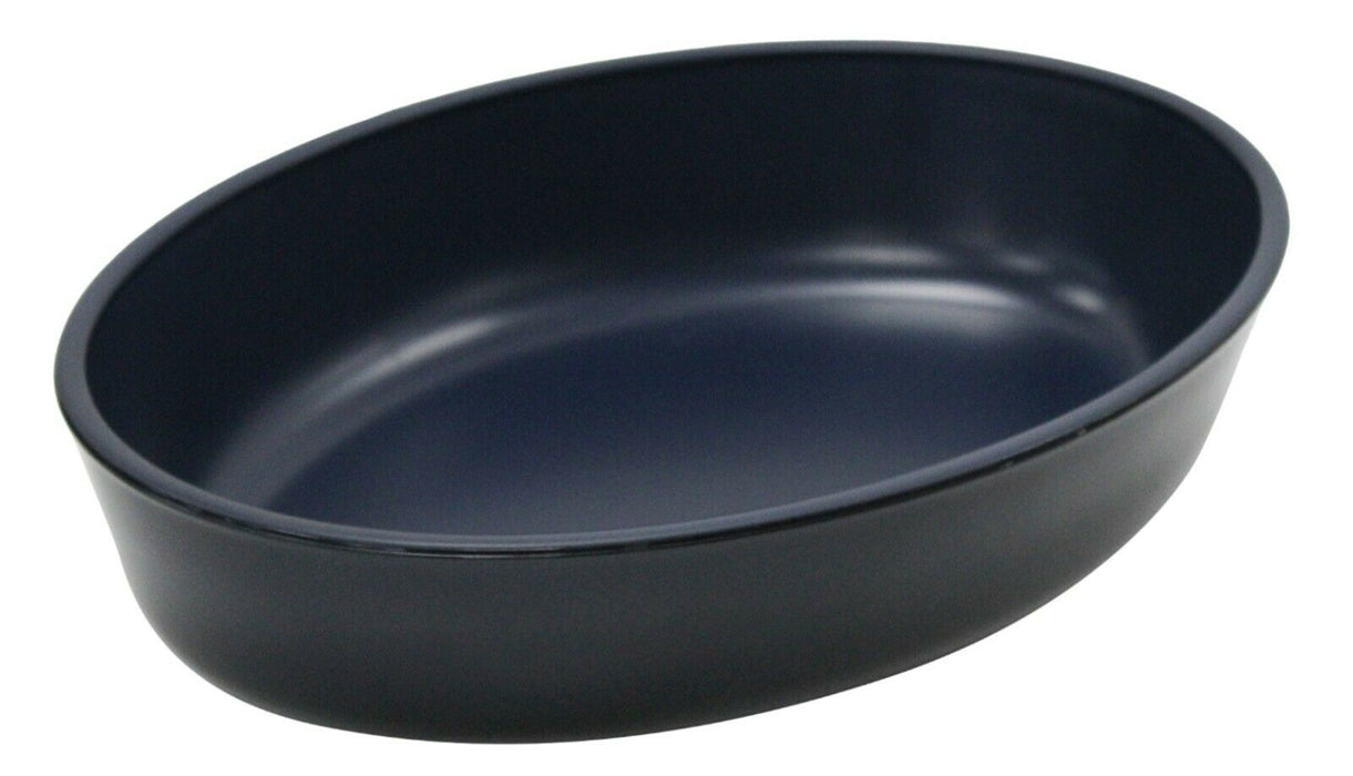 30cm Oval Oven Roasting Dish Roaster Glass Baking Pie Dish Oven to Table Blue