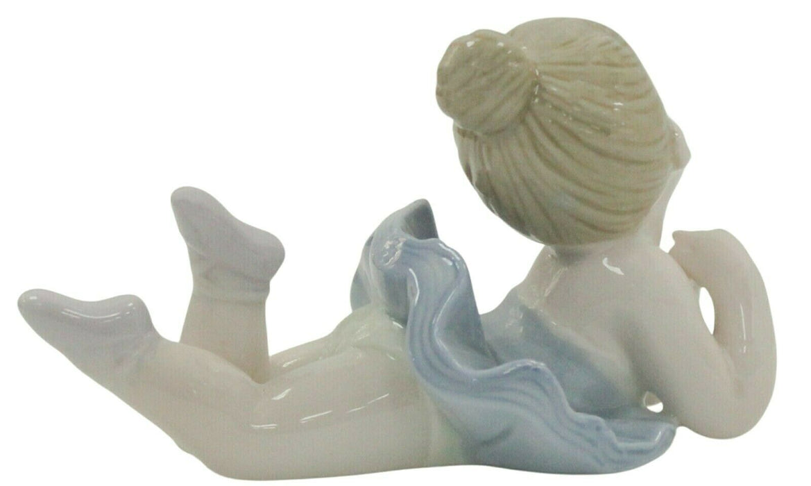 Little Girl Figurine - Young Child Ballerina Decorative Porcelain Shelf Ornament