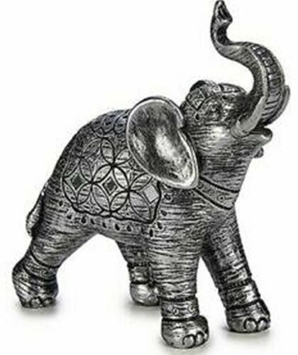 Arte Collection Rustic Small Silver Elephant Figurine Ornament