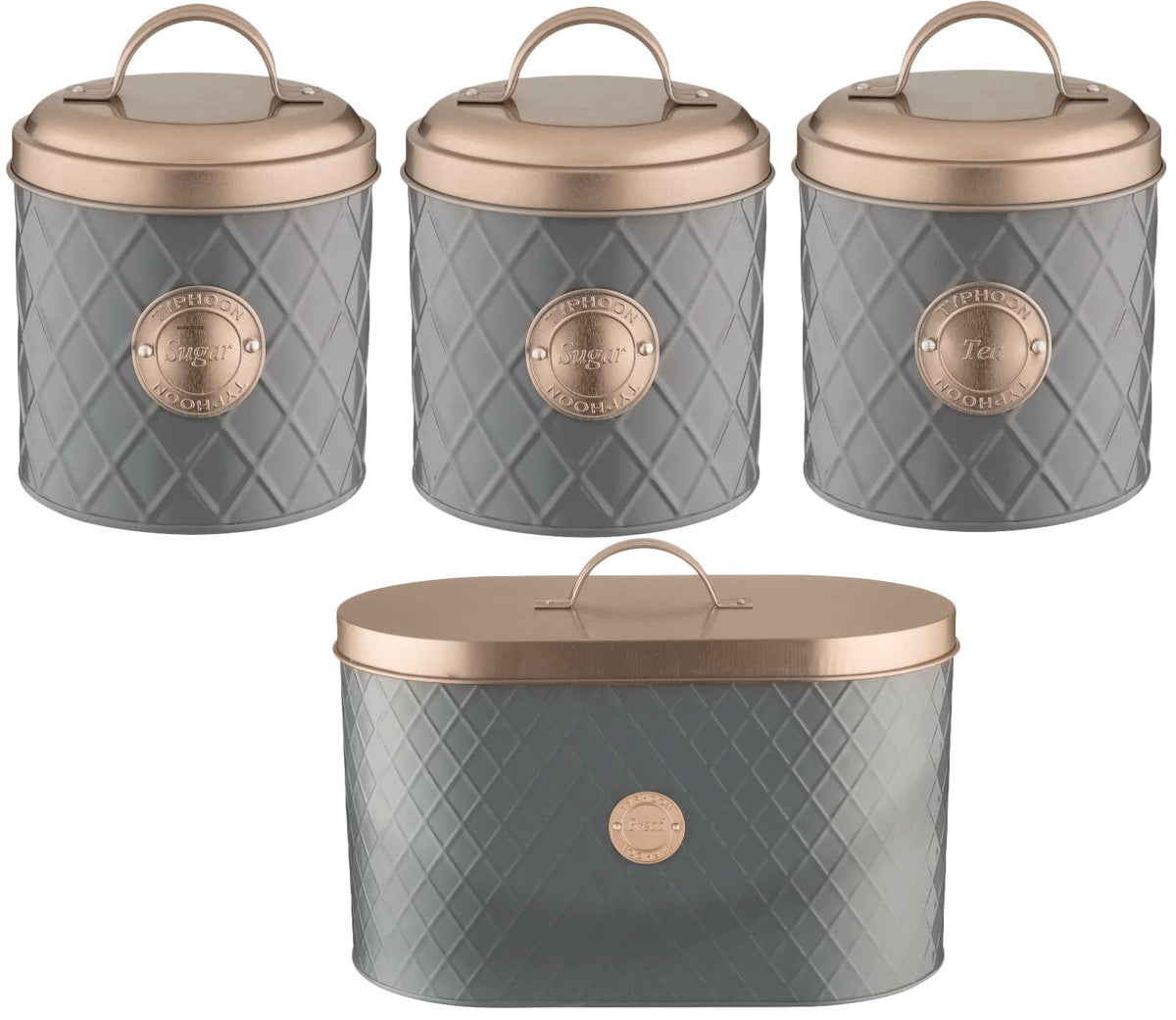 Typhoon Copper Lid Tea Coffee Sugar Canister Bread Bin Bread Crock