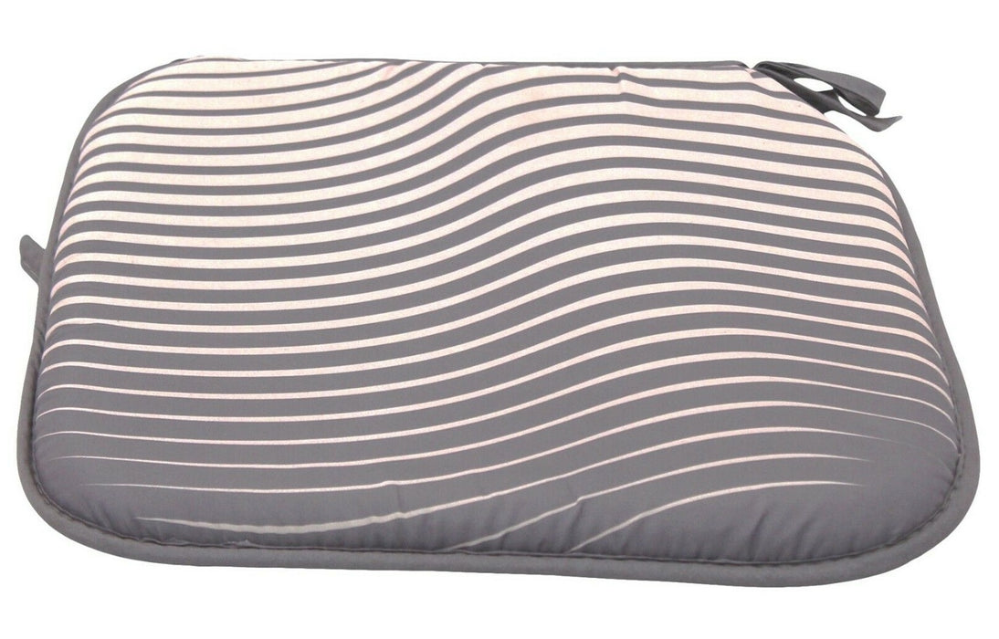 40cm Purple Square Polyester Garden Chair Cushion - Wave Design